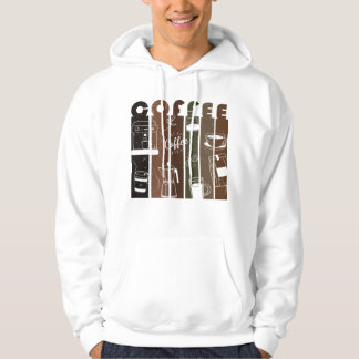 Vintage Kaffee Typografi Illustration Handritad Hoodie