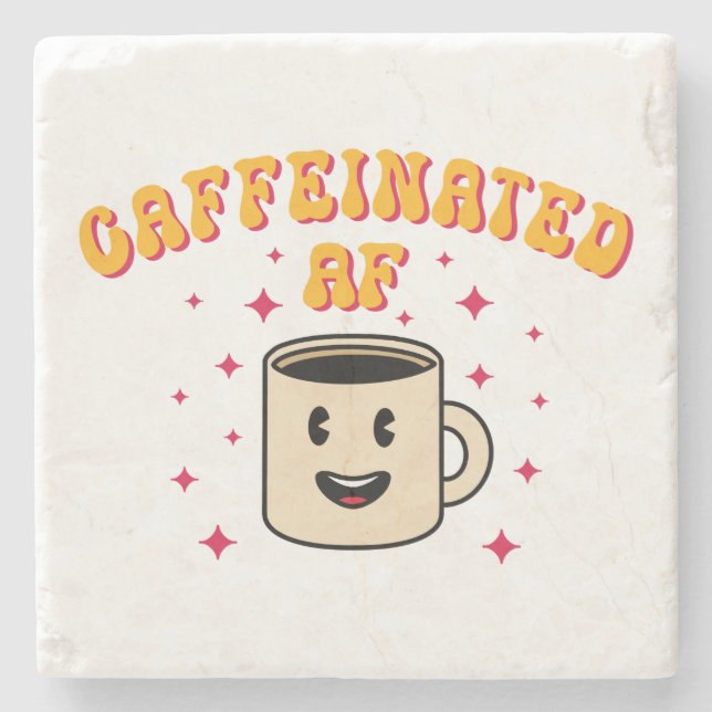 Vintage Kaffeinfri AF Stenunderlägg (Framsidan)