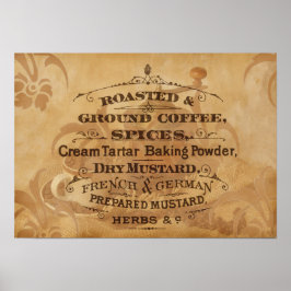 Vintage kaffekaffekonst poster