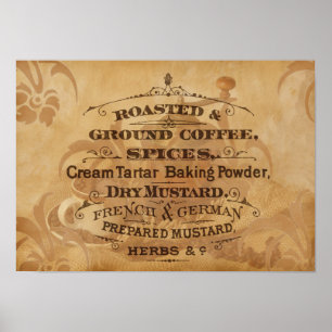 Vintage kaffekaffekonst poster