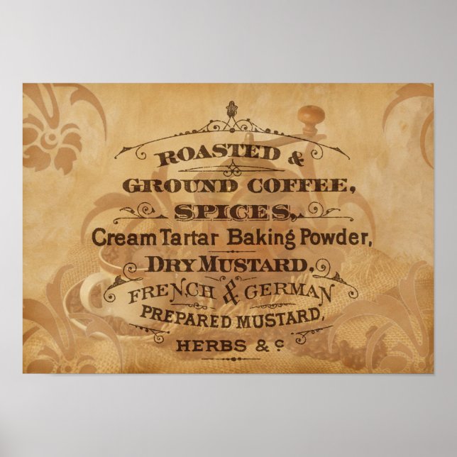 Vintage kaffekaffekonst poster (Framsidan)