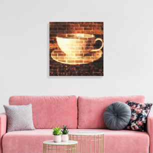 Vintage Kaffekonst på Vägg Canvastryck