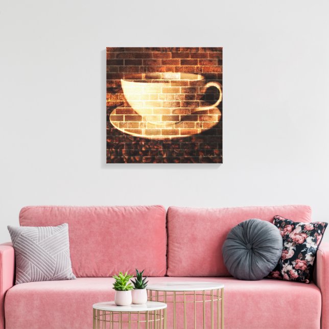 Vintage Kaffekonst på Vägg Canvastryck (Insitu (Vardagsrum))