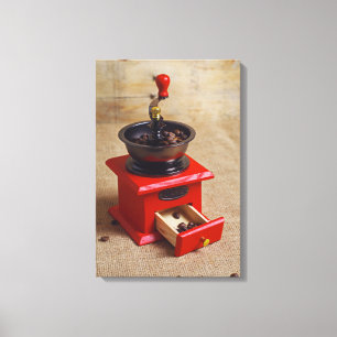 Vintage kaffekvarn canvastryck