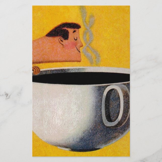 Vintage kaffereklam brevpapper (Framsida)