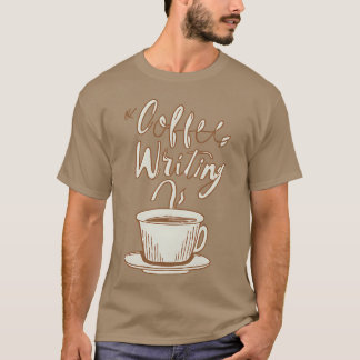 Vintage kaffeskrijt motivation tjej t shirt