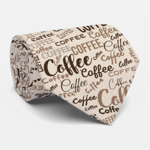 Vintage kaffetypografi mönster (4) slips
