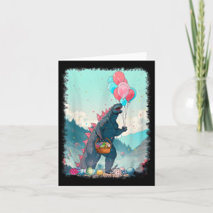 Vintage Kaiju Påskdagsklänning Kaiju Japansk Konst Kort