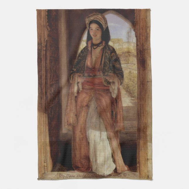 "Vintage-Kairo Egypten Ottoman Empire Coffee beare Kökshandduk (Vertikal)