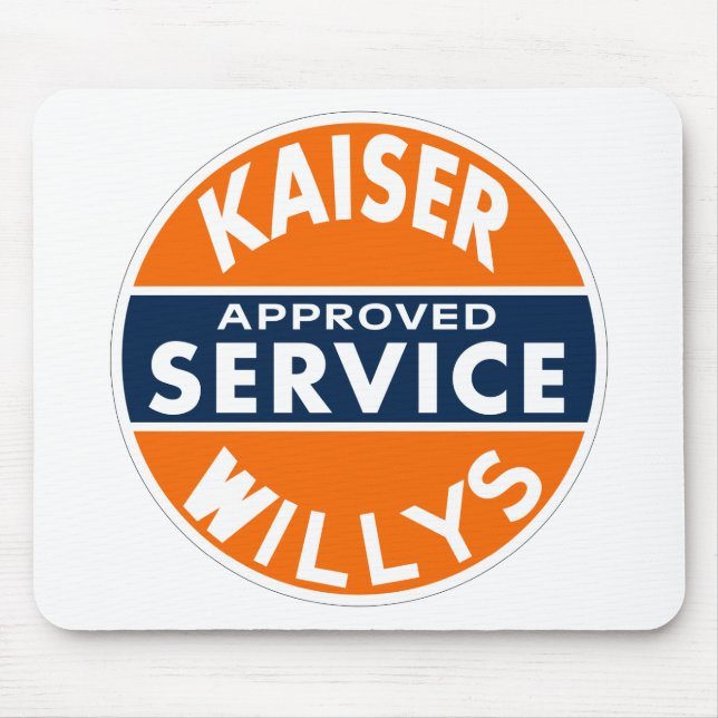 Vintage Kaiser Willys servicetekn skylt Musmatta (Framsidan)