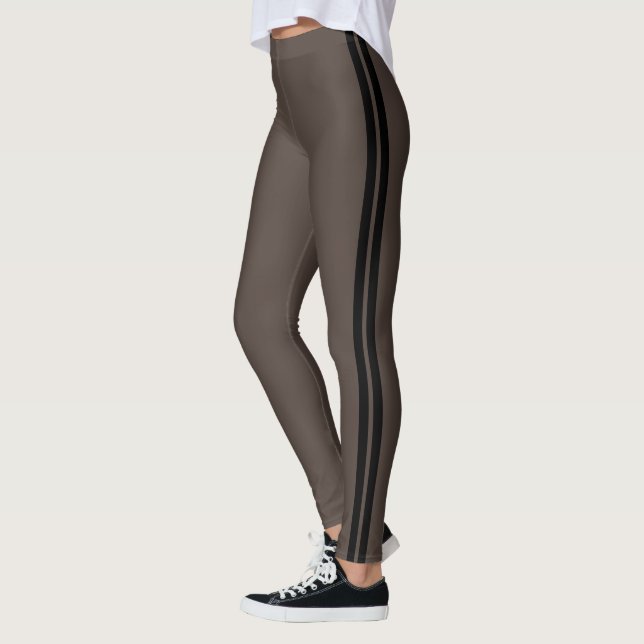 Vintage Kakaobrun Randig Leggings (Vänster)