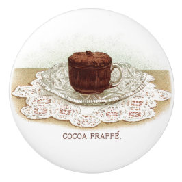 Vintage, kakaosegrare, hett choklad elegant kopp knopp