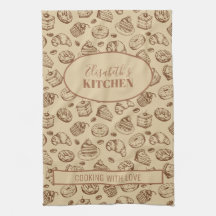 Vintage kakmönster personligt namn kök