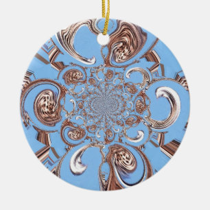 Vintage Kaleidoscope Art-utskrift Julgransprydnad Keramik