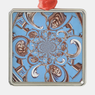 Vintage Kaleidoscope Art-utskrift Julgransprydnad Metall