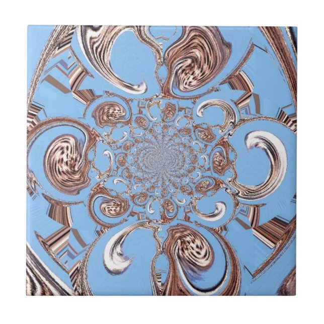 Vintage Kaleidoscope Art-utskrift Kakelplatta (Framsidan)