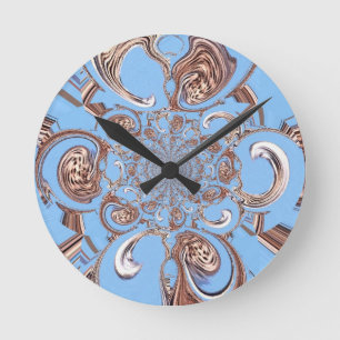 Vintage Kaleidoscope Art-utskrift Rund Klocka