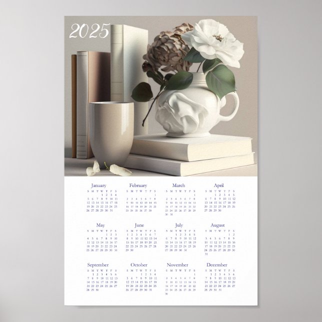 Vintage Kalender 2025. Kaffeflorare Bokar Poster (Framsidan)