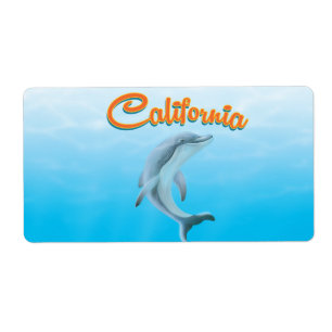 Vintage Kalifornien Delfin reseaffisch Fraktsedel