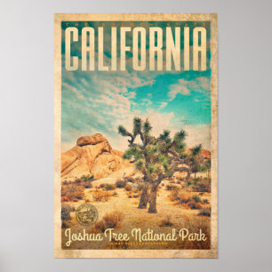 Vintage Kalifornien Joshua Träd Travel Poster