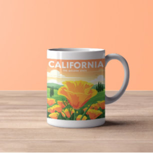 Vintage Kalifornien Kaffemugg