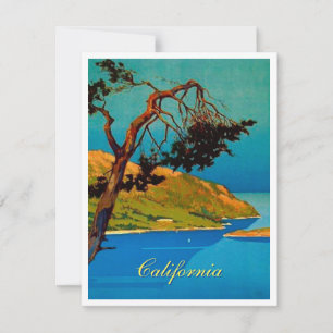 Vintage Kalifornien Kusten Travel Julkort