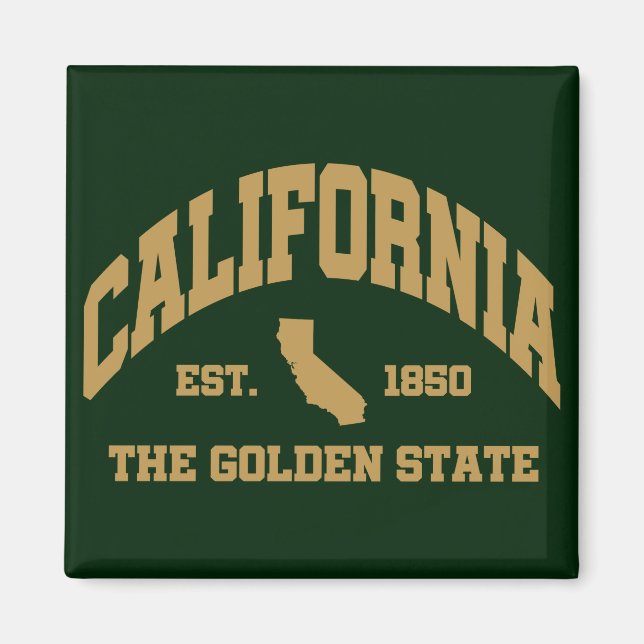 Vintage Kalifornien Magnet (Framsidan)