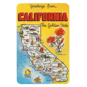 Vintage Kalifornien Magnet