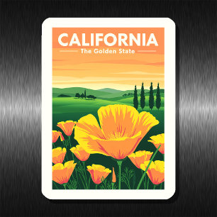 Vintage Kalifornien Magnet
