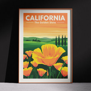 Vintage Kalifornien Poster