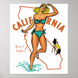 Vintage Kalifornien Poster