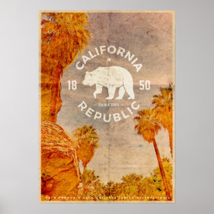 Vintage Kalifornien - reseaffisch Poster