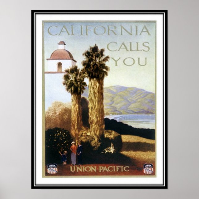 Vintage Kalifornien, USA - Poster (Framsidan)