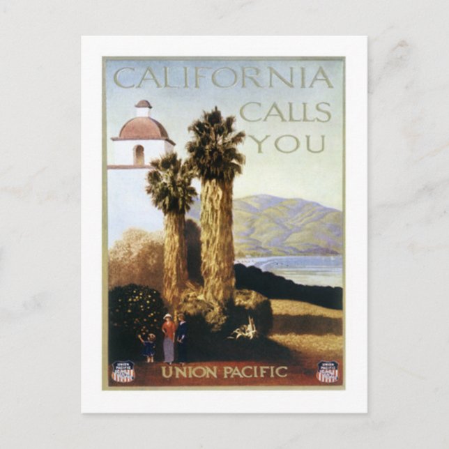 Vintage Kalifornien, USA - Vykort (Framsida)