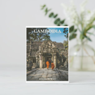 Vintage Kambodja poster Vykort