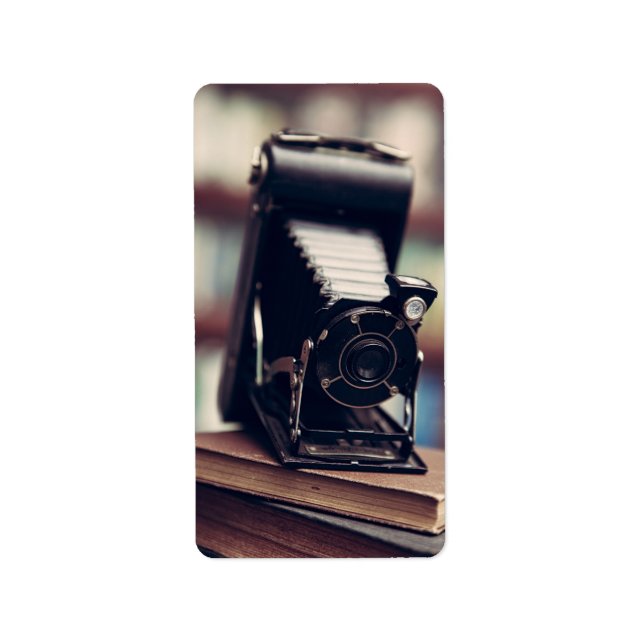 Vintage Kamera Adressetikett (Framsidan)