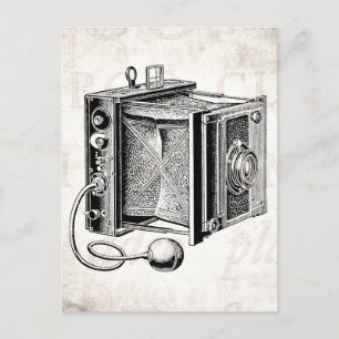 Vintage Kamera - Antique Cameras Photography Black Vykort