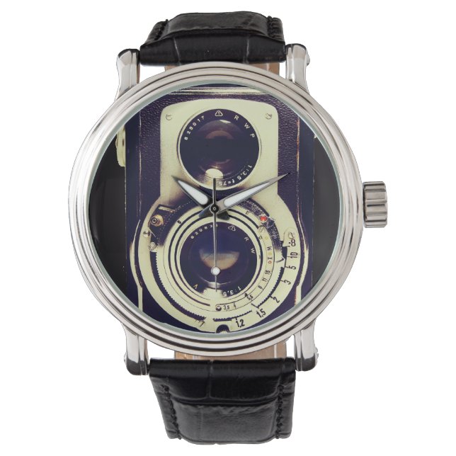Vintage Kamera Armbandsur (Framsida)
