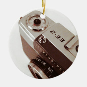 Vintage Kamera Julgransprydnad Keramik