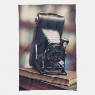 Vintage Kamera Kökshandduk