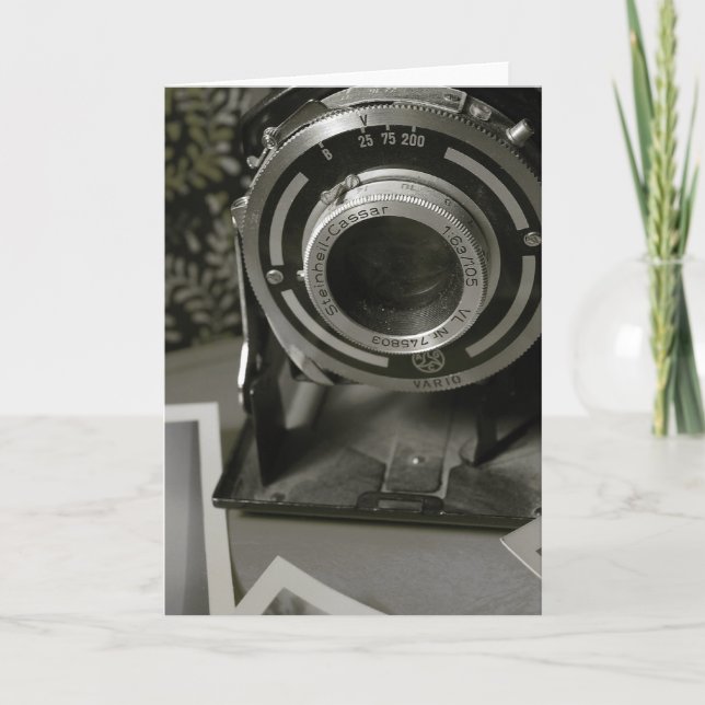 Vintage Kamera Kort (Framsida)