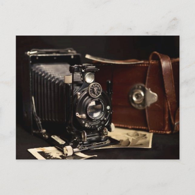 Vintage Kamera och foton Vykort (Framsida)
