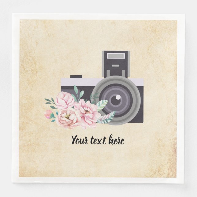 Vintage kamera pappersservett (Framsida)