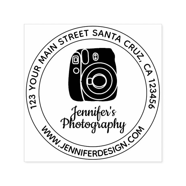 Vintage Kamera Självfärgande Stämpel (Design)