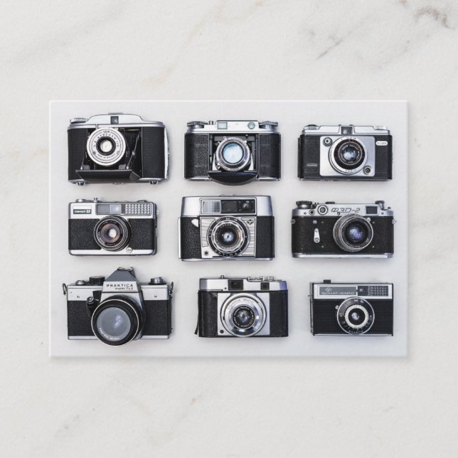 Vintage Kamera Visitkort (Framsida)