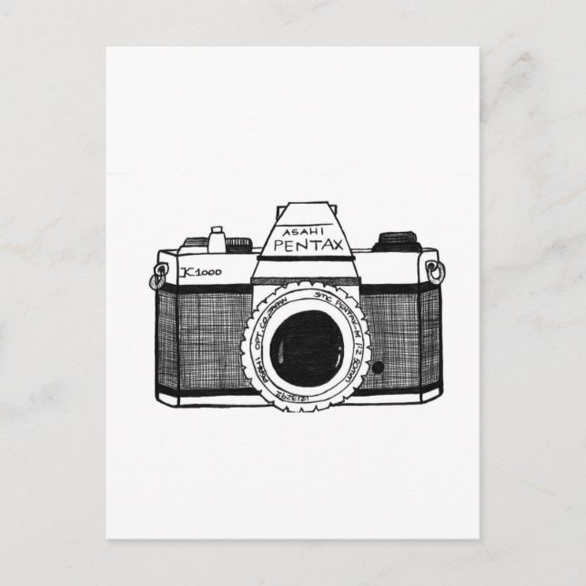 Vintage Kamera Vykort (Framsida)