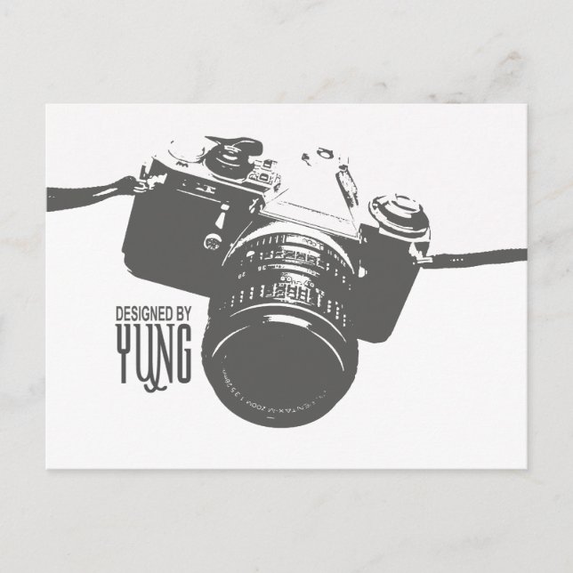Vintage Kamera Vykort (Framsida)