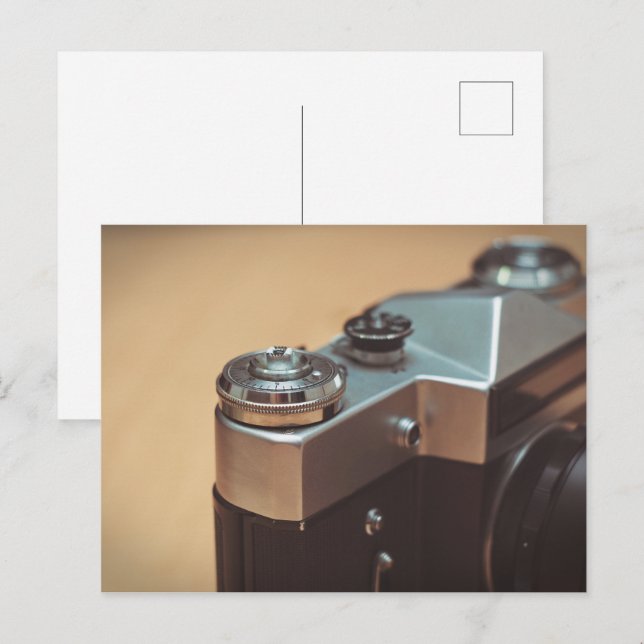 Vintage kamera vykort (Fram/baksida)
