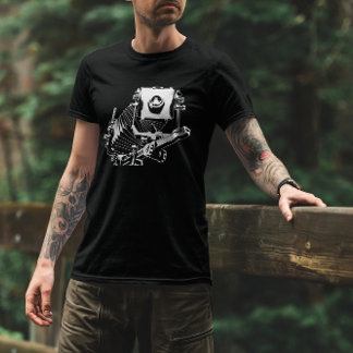 Vintage kameragrafik i stort format t shirt