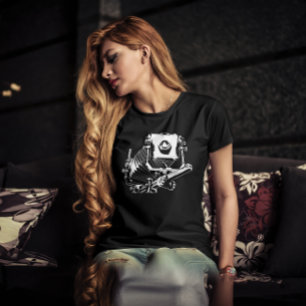 Vintage kameragrafik i stort format t shirt